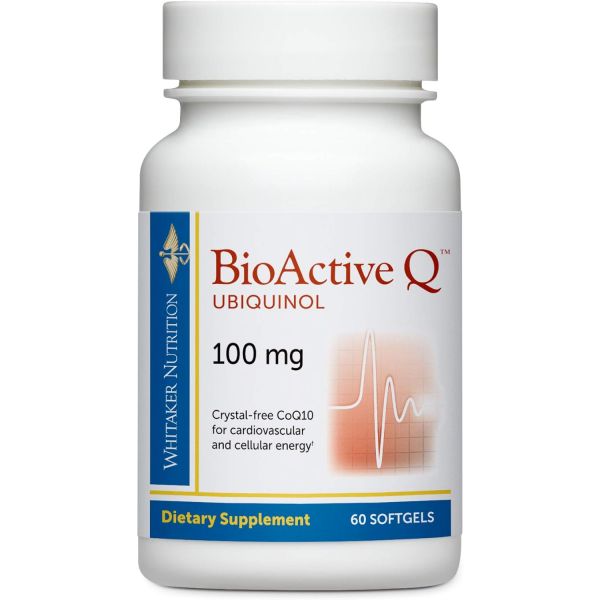 휘태커 박사 <b>바이오액티브 Q 유비퀴놀 100mg</b> 임상적으로 검증된 높은 바이오 가용성 CoQ10 (60일 공급)  1개