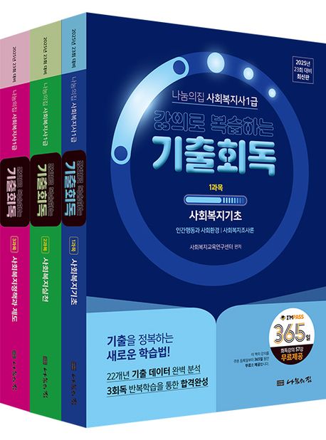 2025 나눔의집 사회복지사1급 강의로 복습하는 기출회독 세트 (2025년 23회 대비, 365일 무료강의 제공)
