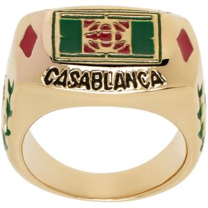 CASABLANCA 반지 APF24 JW 087 01 GOLD GREEN 남성 242195M147000