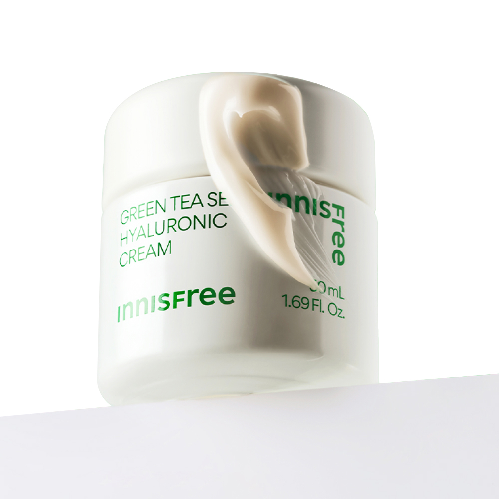 이니스프리 그린티 씨드 히알루론산 고수분 크림 50ml 2개  비건 뷰티  속보습 진정