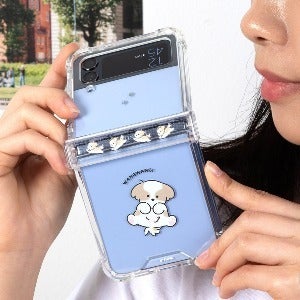 갤럭시Z플립7FE Z플립6 HI 왕왕귀여워 발라당 힌지보호 젤하드 폰케이스 F761 F741