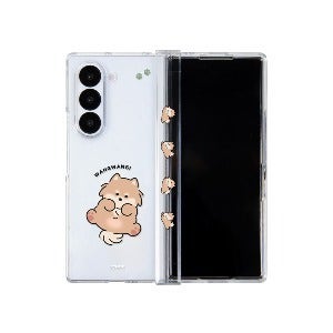 갤럭시Z폴드6 HI 왕왕귀여워 발라당 힌지보호 하드 폰케이스 F956