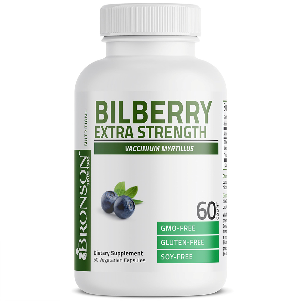 <b>브론슨</b> Bilberry 빌베리 엑스트라 스트렝스 Vaccinium Myrtillus  1개
