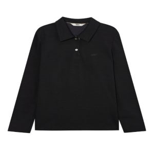 [닥스 여성] 닥스 솔리드 긴팔 카라 티셔츠 DLTS4DE81BK