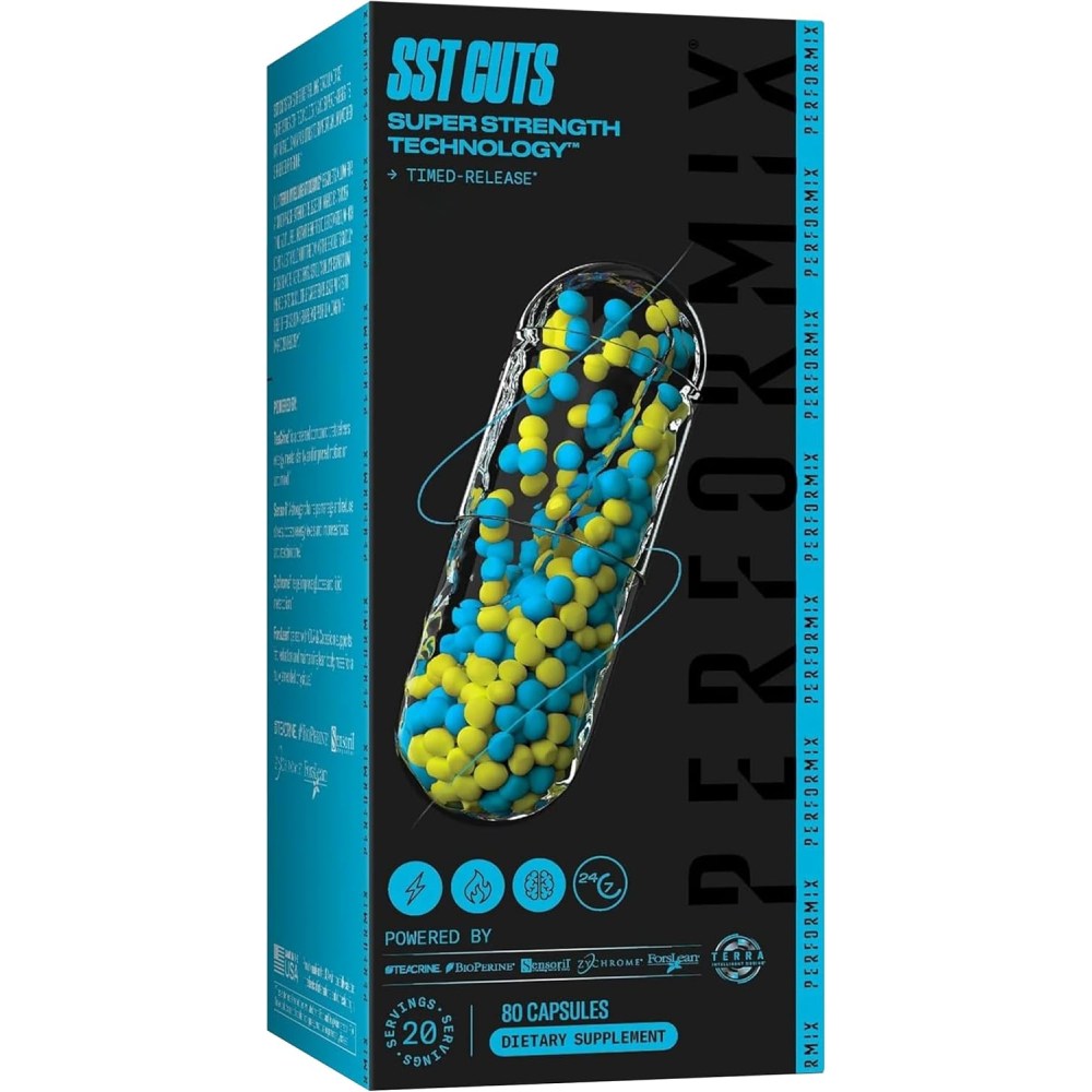 PERFORMIX SST Cuts Super Strength Technology <b>운동 전</b> 보충제 80캡슐  80.0 Servings (Pack of 1)  1개  80정