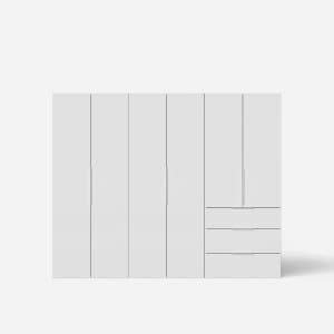 샘베딩 퓨어 옷장세트 240cm (높이194cm) 서랍형