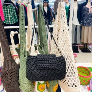 ❤️팔로우쿠폰❤️ 검정 숄더 뜨개가방🌻, 다올손뜨개