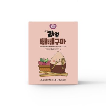 [또또맘] 리얼빼빼구마 5봉 국산고구마100% 아기간식 아기고구마간식 티딩러스크