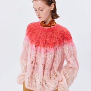 [포르테포르테] [FORTE FORTE] 핑크 그라데이션 모헤어혼방 니트 FISW4F013P2