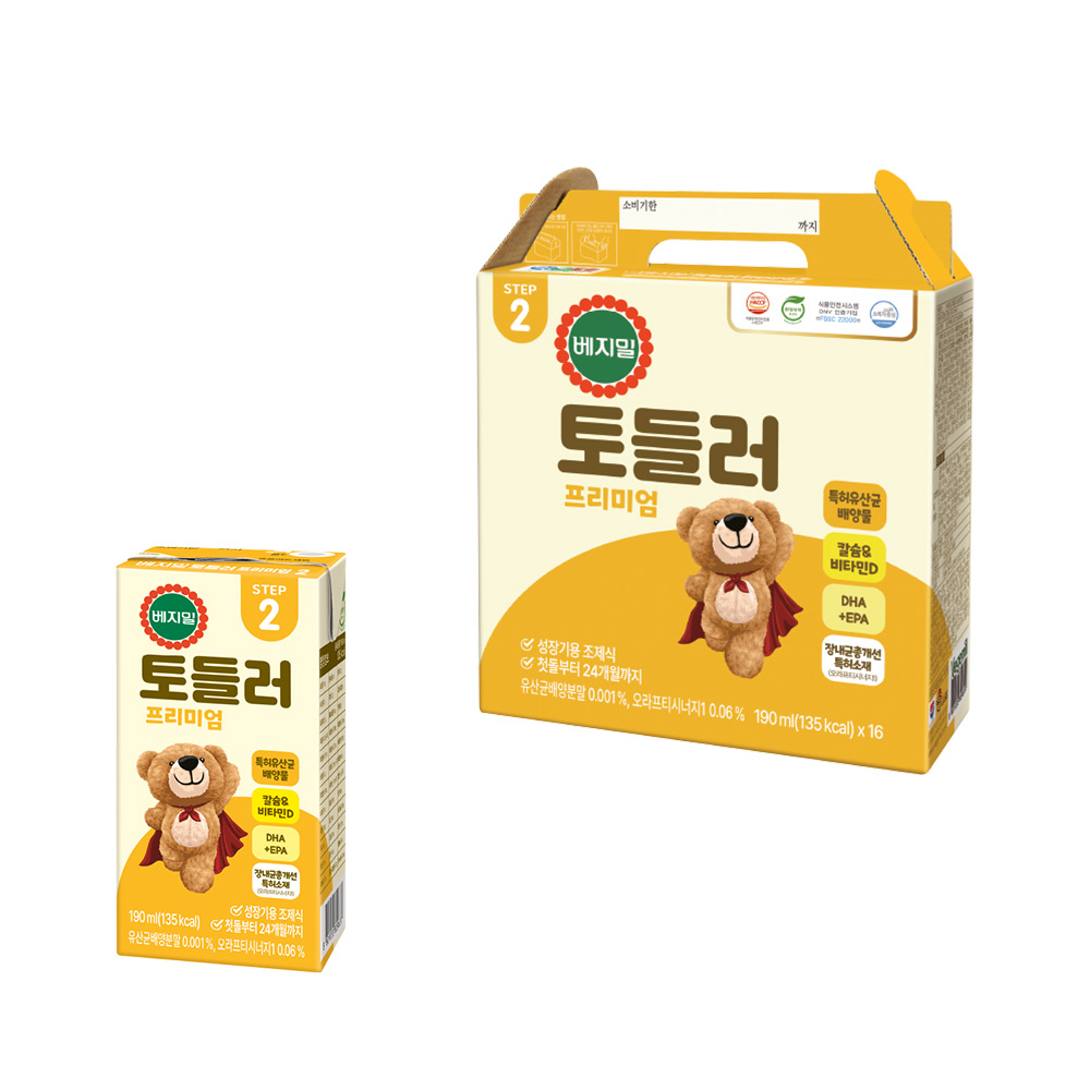 베지밀 킨더랜드 프리미엄 3단계 190mlx80팩