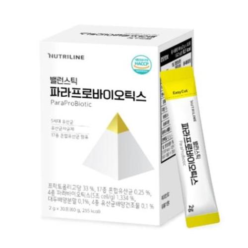 NUTRI LINE <b>뉴트리라인</b> 밸런스틱 파라<b>프로바이오틱스</b> 5세대 <b>유산균</b> 30포 1개월분