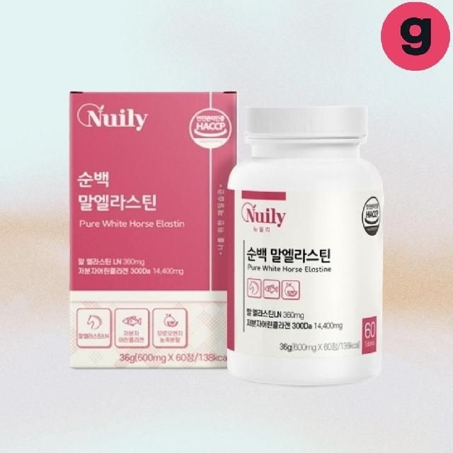 20806 <b>가이아</b>링크 탄성단백질 순백말 엘라스틴 아름다운피부 <b>콜라겐</b>촉진 600mgx60정
