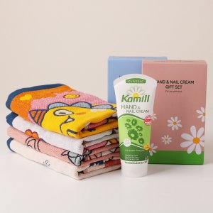 카밀 클래식 핸드크림 100ml 앤 순면 핸드타월 세트 기념품 판촉물 맞춤제작