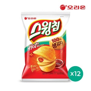오리온 스윙칩 볶음고추장M 60g x 12개