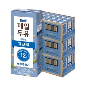 [매일유업] 매일두유 고단백 190ml 72팩 단백질 두유 식물성음료 비건두유
