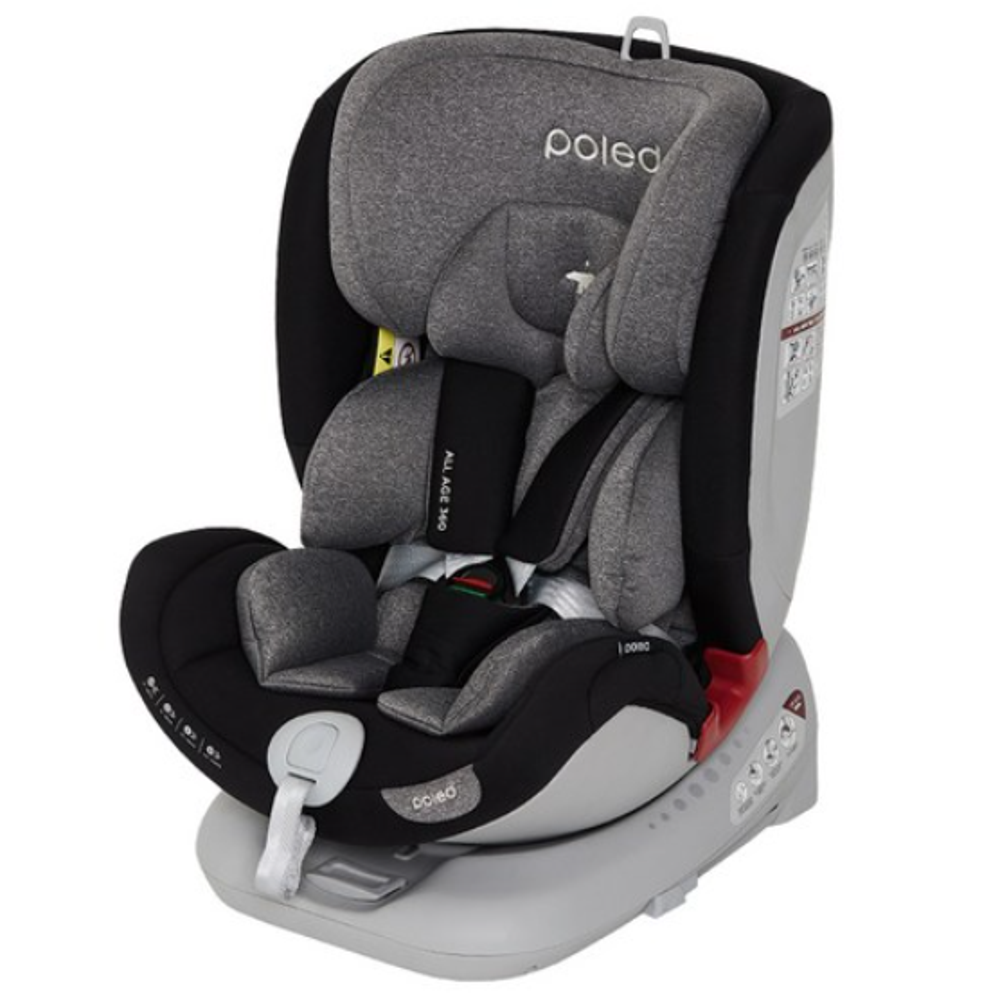 폴레드 올에이지 360 회전확장형 카시트 ISOFIX &amp; 락킹벨트  팬텀블랙