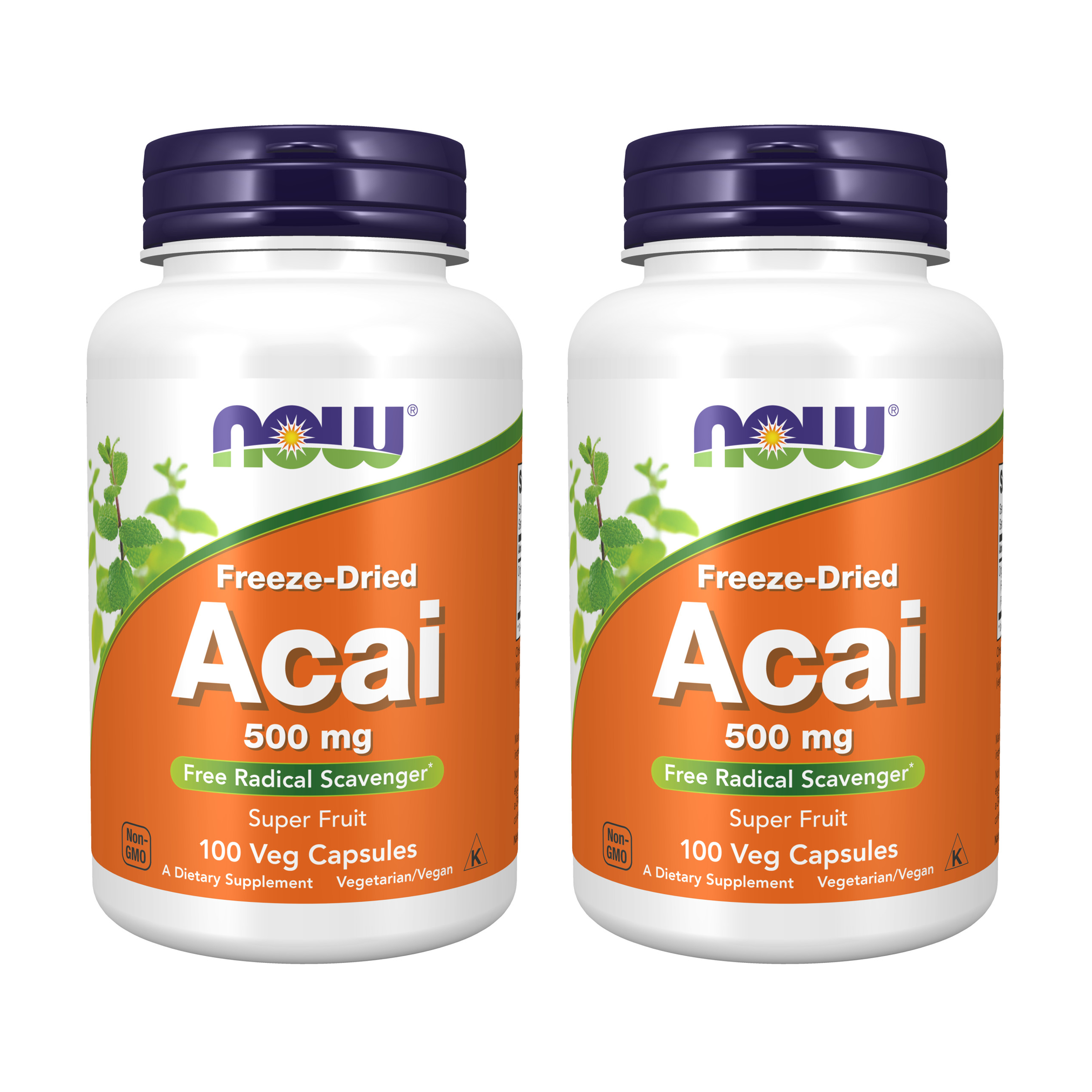 나우푸드 <b>아사이</b> 500mg 베지 캡슐  100정  2개