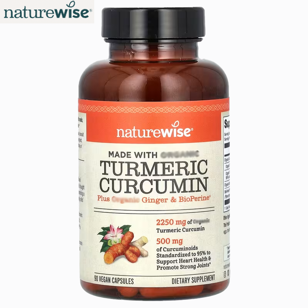 <b>네이처와이즈</b> 터메릭 커큐민 90정 Turmeric 블랙페퍼 추출물 진저  30회분  1개