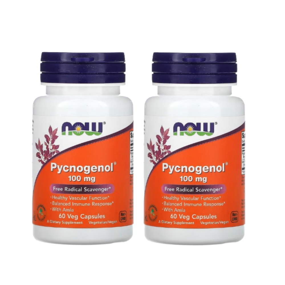 <b>나우푸드 피크노제놀</b> 100mg 베지 캡슐  60정  2개