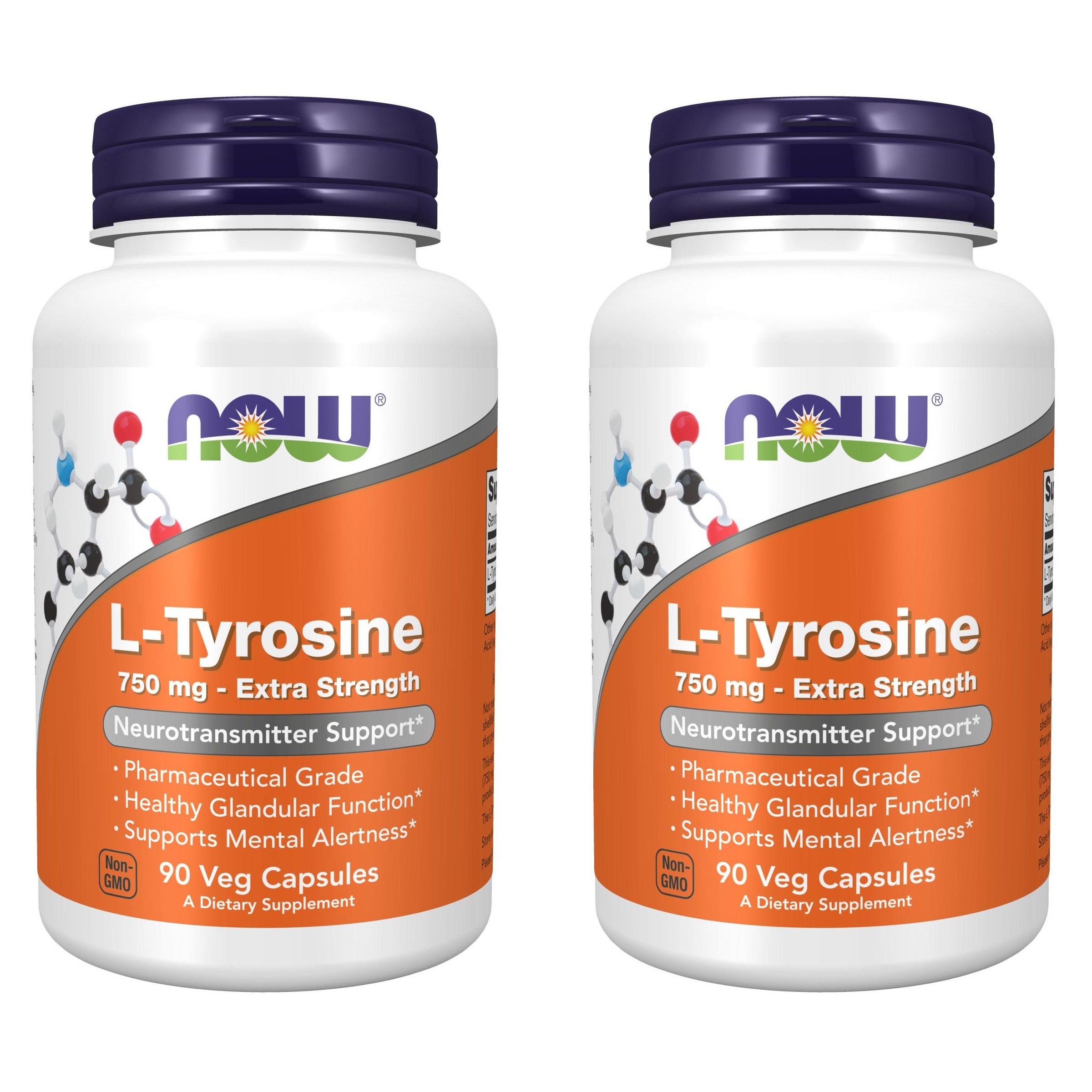 나우푸드 L-<b>타이로신</b> 750mg 베지 캡슐  90정  2개