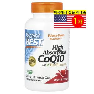 Doctors Best 고흡수율 코큐텐 <b>CoQ 10200mg</b> 항산화 혈압 콜레스트롤 심장 관리 180정