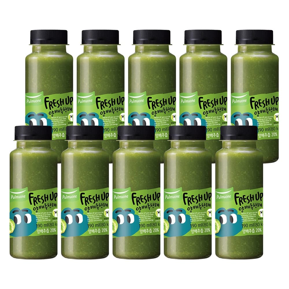 <b>풀무원</b> 녹즙 프레시업 양배추천해 190ml x 10개