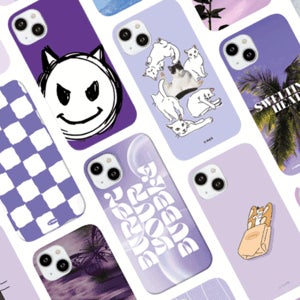 아이폰12미니 mini HI 퍼플 컨셉디자인 하드 폰케이스