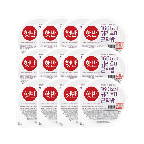 [<b>CJ제일제당</b>] 햇반 귀리흑미곤약밥 150g x12개 5005732065