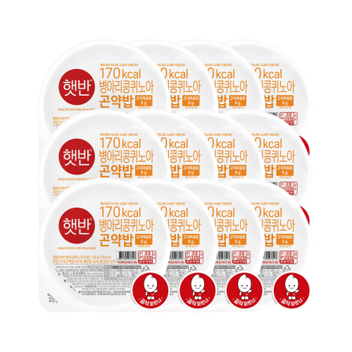 [<b>CJ제일제당</b>] 햇반 병아리콩 퀴노아 곤약밥 150g x12개 5005732054