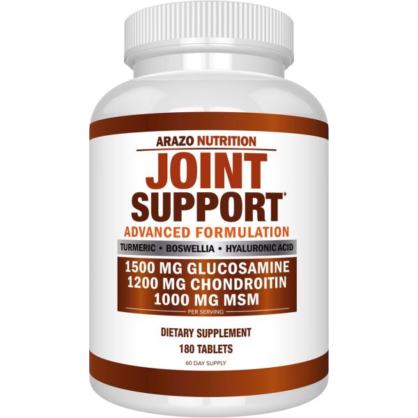 Glucosamine Chondroitin Turmeric <b>Msm</b> Boswellia - Joint Support Supplement for Relief 180 Tablets - A