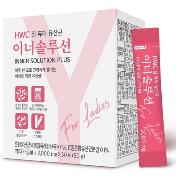 HWC 이너솔루션 질유래유산균 여성유산균 락토바실러스  60g  1개