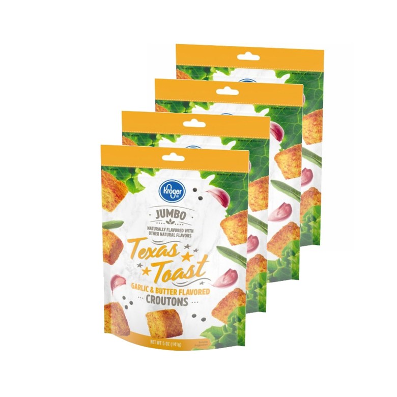 Kroger Jumbo Texas Toast Garlic &amp; Butter Croutons 크로거 <b>갈릭</b> 버터 크루통 5oz (141g) 4팩  1개  141g