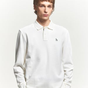 [헤지스 남성] 헤지스 24FW 크림 긴팔 피케 카라 티셔츠 105 HZTS4D431CR