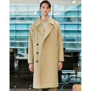 [알레그리]  베이지 Gaberdine세미오버 트렌치 코트 ARTR2C105I2