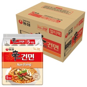 농심 신라면 건면 97g 40개입  350kcal 튀기지않은면 쫄깃한생면식감 매콤깔끔한맛 라면박스 초특가 야식추천