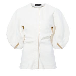 프로엔자 슐러 화이트 라글란 린넨 탑 R2434015 BL001E