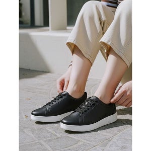 [핏플랍]  랠리 레더 스니커즈 블랙 FFSO2F515BK