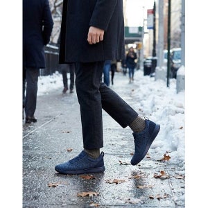 [핏플랍]  남성 플렛스니트 메리노 울 Anatomiflex 스니커즈 네이비 FFSO2F803N2