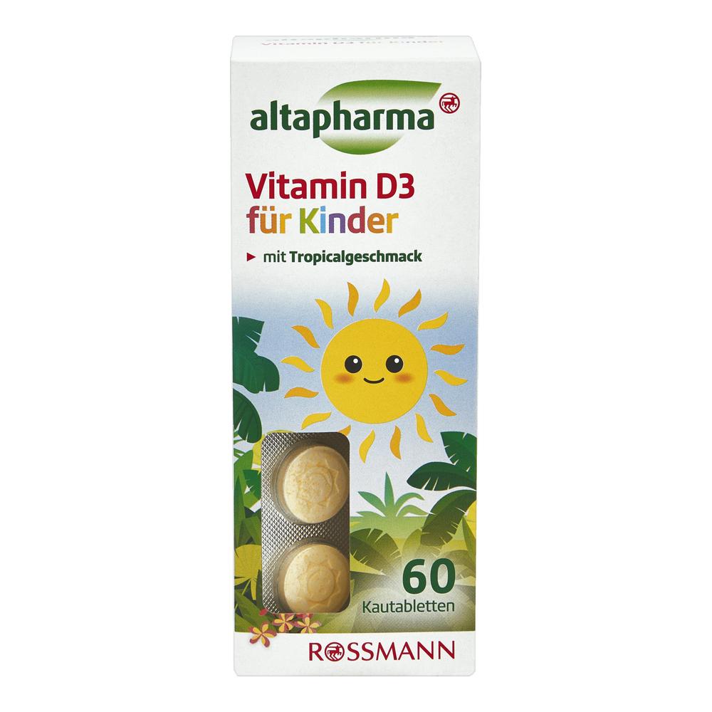 로스만 알타파마 어린이 <b>비타민D</b>3 트로피컬과일맛 60정