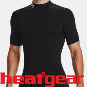 언더아머 UA HeatGear 모크 반팔 언더셔츠 1372586 001