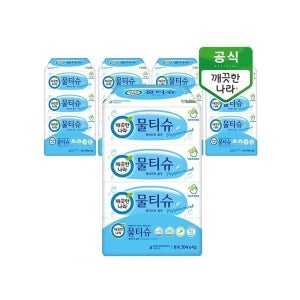 깨끗한나라 [하프클럽]깨끗한나라 물티슈 페퍼민트 블루 휴대형 30매 4입x5팩