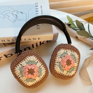 에어팟맥스 뜨개케이스-꽃모티브, 완소뜨개