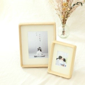 애쉬원목 라운드 액자프레임 사진액자 나무액자 우드 포토테이블액자
