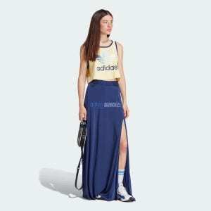 아디다스 여성 프리미엄 오리지널 플로위 맥시스커트 롱스커트 다크 블루 IN0816