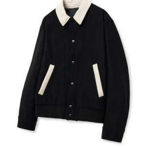 [티엔지티] 블랙 오버핏 스타디움 울 자켓 (TNJU4F107BK) TNJU4F107BK