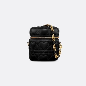 디올 AMOUR CARO 마이크로 하트 베니티 케이스 블랙 S5191UNIQM900 S5191UNIQ M900