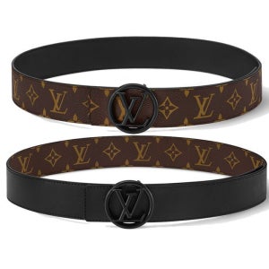 루이비통 26 SS 40mm 매트블랙 메탈 LV서클 리버서블 벨트 LVUR4959BCK3821A00