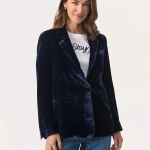 Part Two 벨벳 블레이저 네이비 Loretta Velvet Blazer, Navy 112309663 98622063