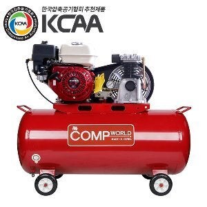 경기도 평택시 팽성읍콤퓨레샤 CWFE102H-120 휘발유 콤프레샤 수동시동 엔진 혼다 5.5마력 압축기 2마력 탱크용량 120리터 스틸탱크