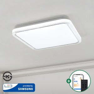LED IOT 카시온 방등 60W / 플리커프리 사각 스마트 리모컨 디밍 침실 안방 전등